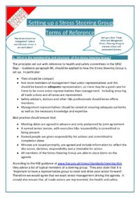 Setting up a stress steering group fact sheet